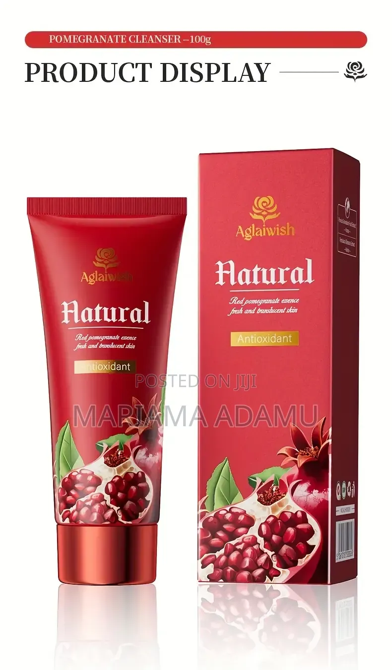 Aglaiwish Foaming Facial Cleanser Formulated With Pomegranate Extract