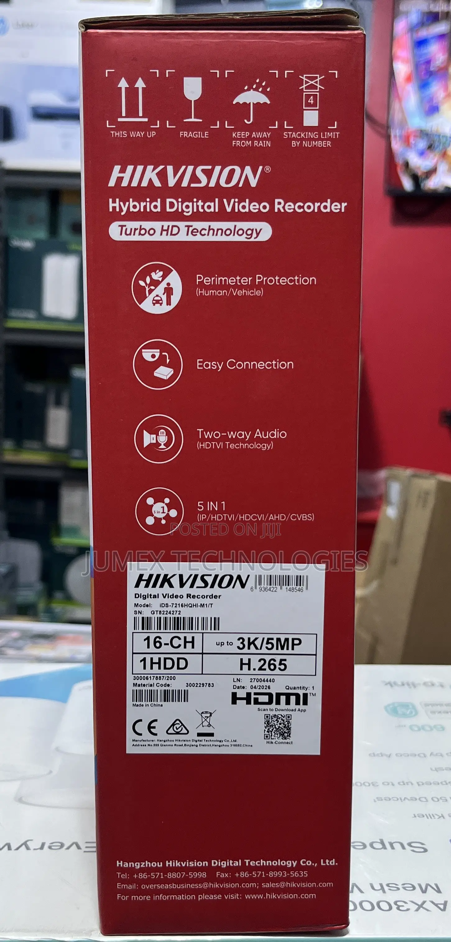 Hikvision 16ch /5mp Hybrid DVR Turbo Hd Ds-7216hqhi-M1/T