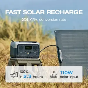 ECOFLOW Portable Power Station RIVER 2, 256Wh LiFeP04 Battery