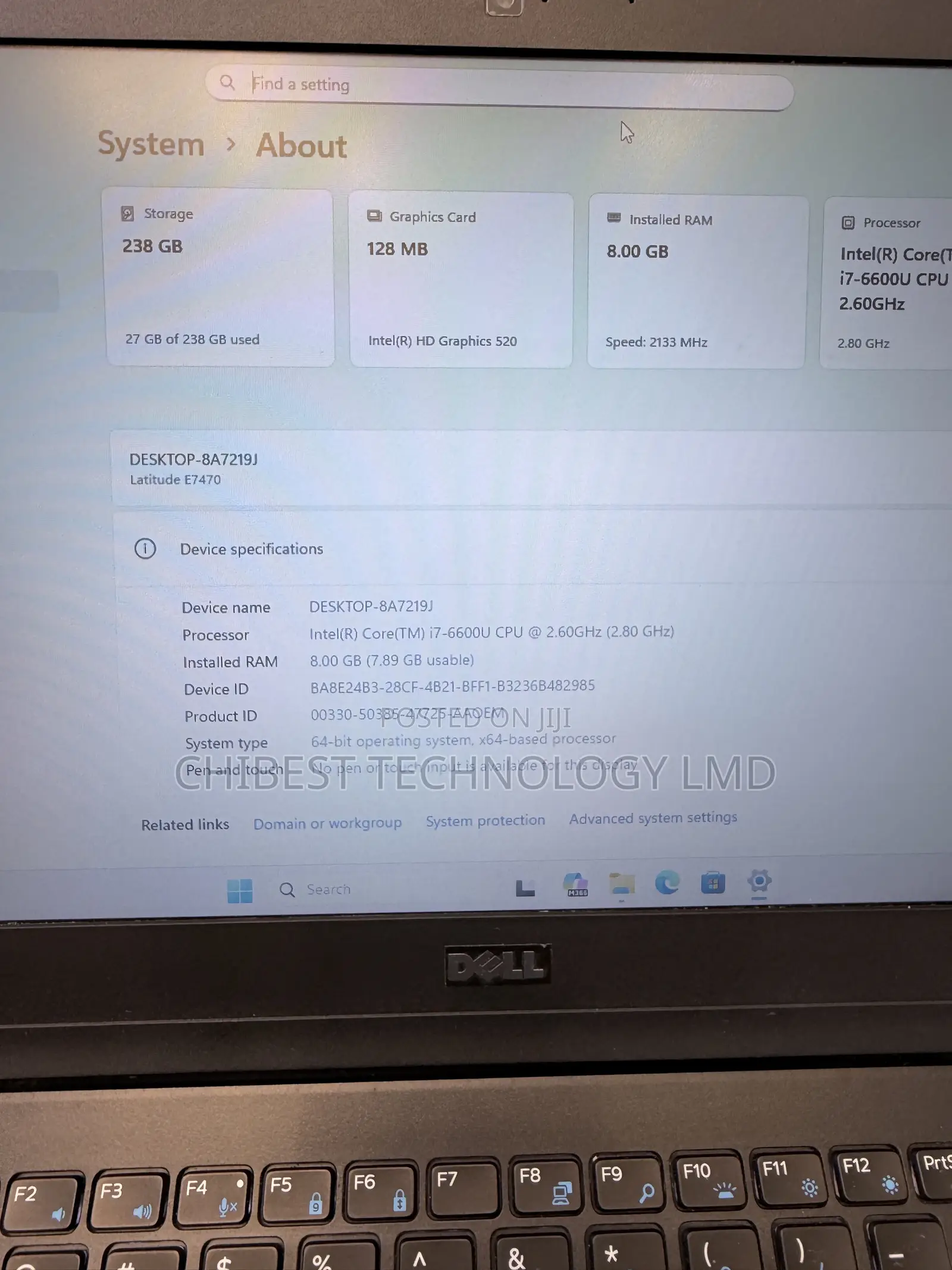 Laptop Dell Latitude 14 E7470 8GB Intel Core i7 SSD 256GB