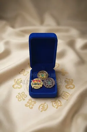 Premium 3-in-1 Ghanaian Heritage( Coat of Arms) Lapel Pin Set