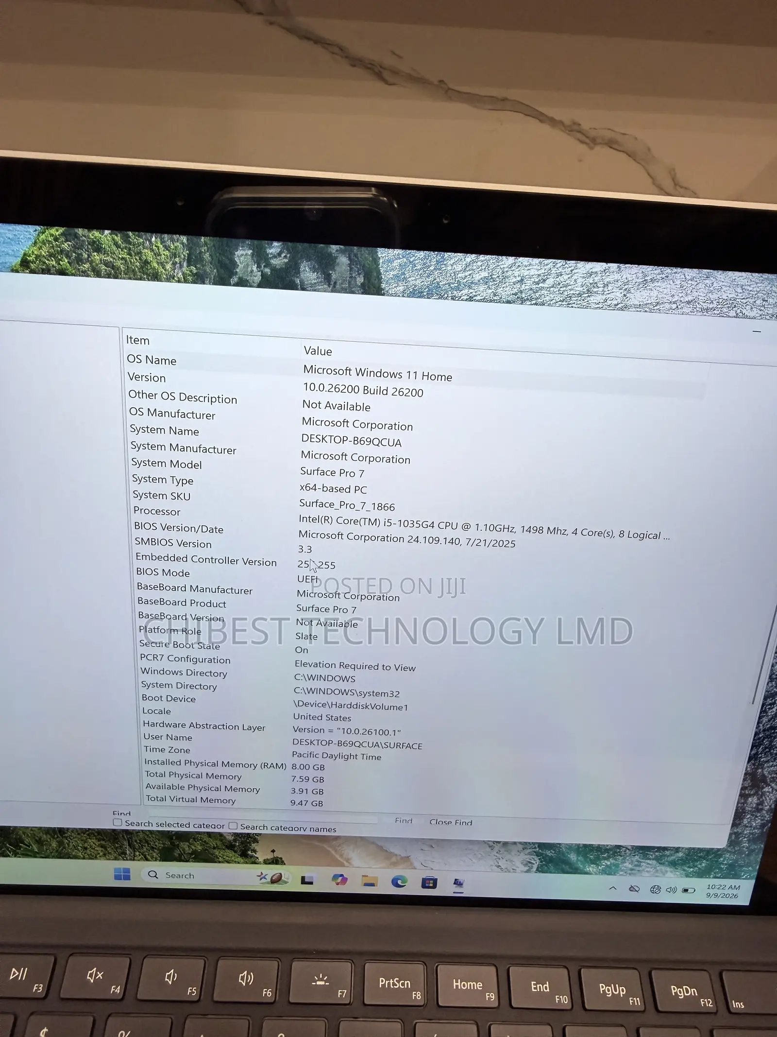 Laptop Microsoft Surface Pro 7 8GB Intel Core i5 SSD 128GB