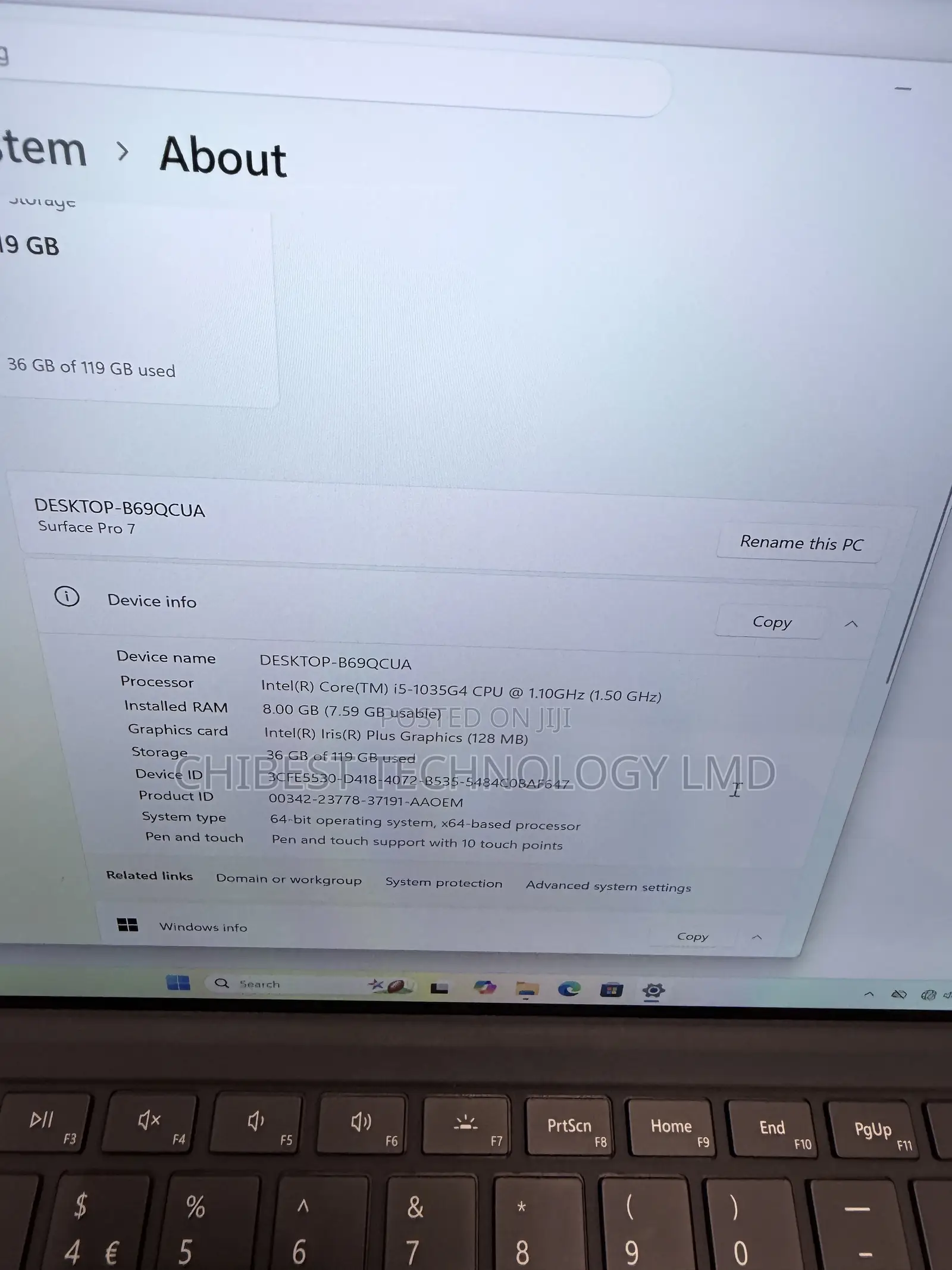 Laptop Microsoft Surface Pro 7 8GB Intel Core i5 SSD 128GB