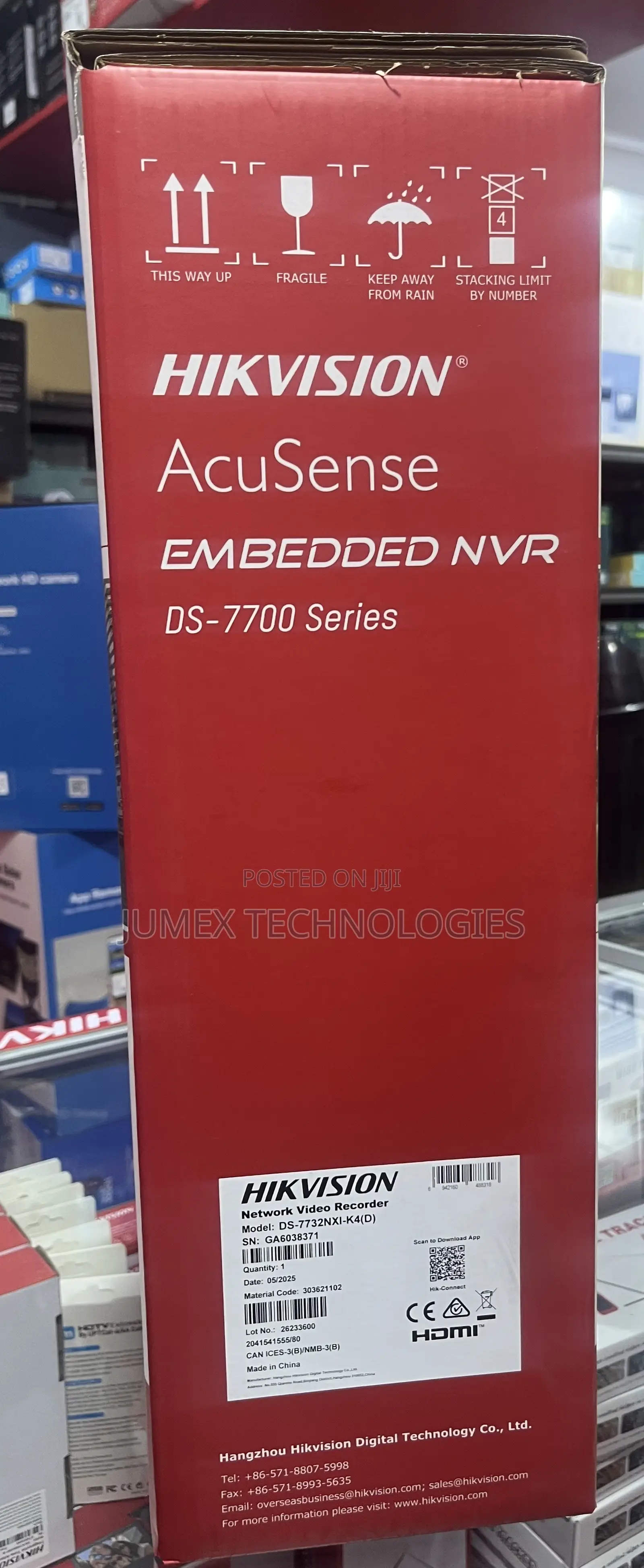 Hikvision 32ch Acusense Non Poe NVR 4hdd Ds-7732nxi-