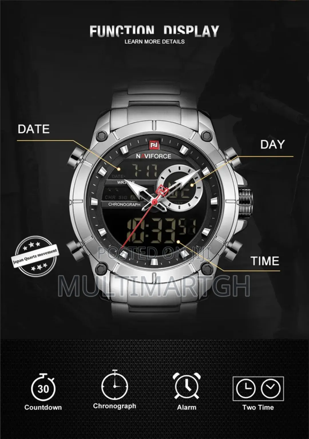 Naviforce Multifunction Watch for Men NF9163 Naviforce 9163 Watch