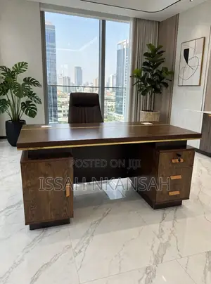 Boss Executive Brown Office Desk and Chair
