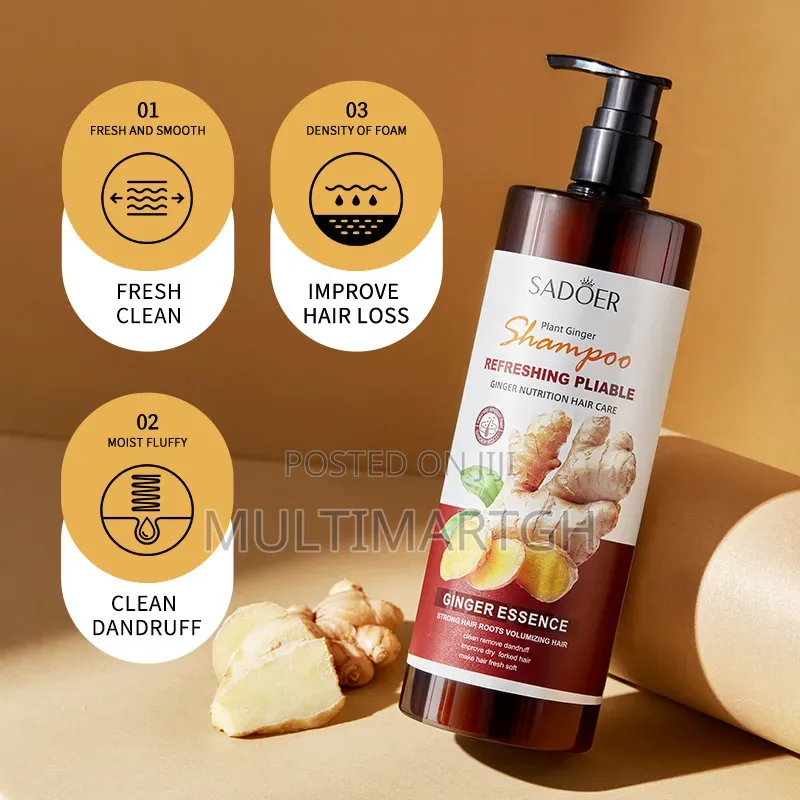 Sadôer Ginger Shampoo and Conditioner Set With Hair Serum