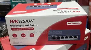 HIKVISION 4Port Unmanaged PoE Switch DS-3E0106P-E PoE + 2 Uplink Ports