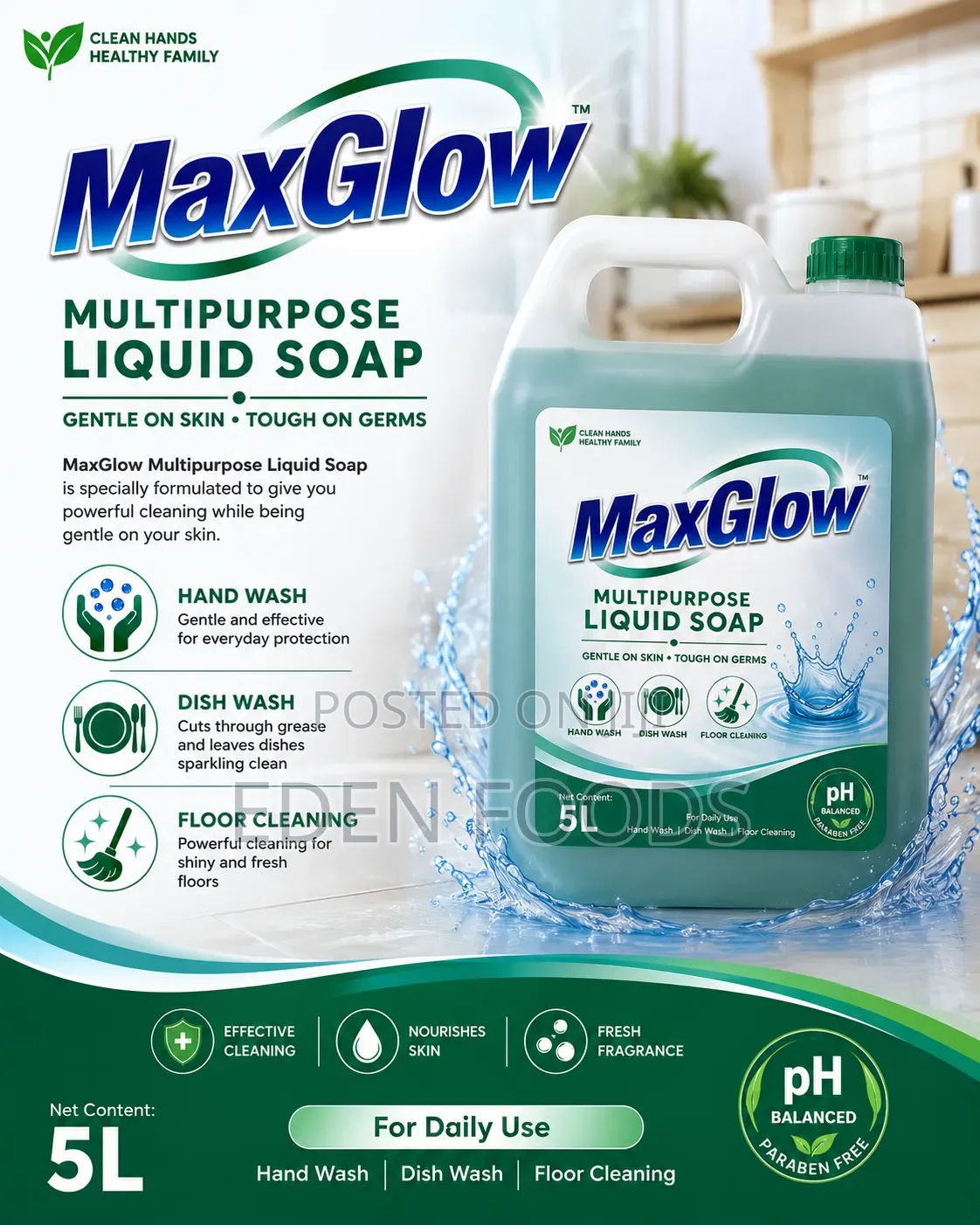 MaxGlow Multipurpose Liquid Soap