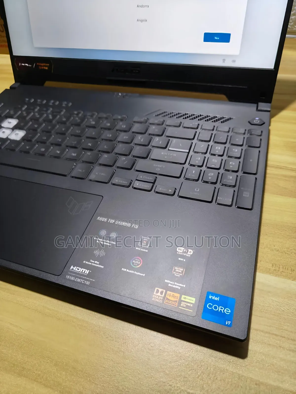 Laptop Asus TUF Gaming F15 16GB Intel Core i7 SSD 512GB