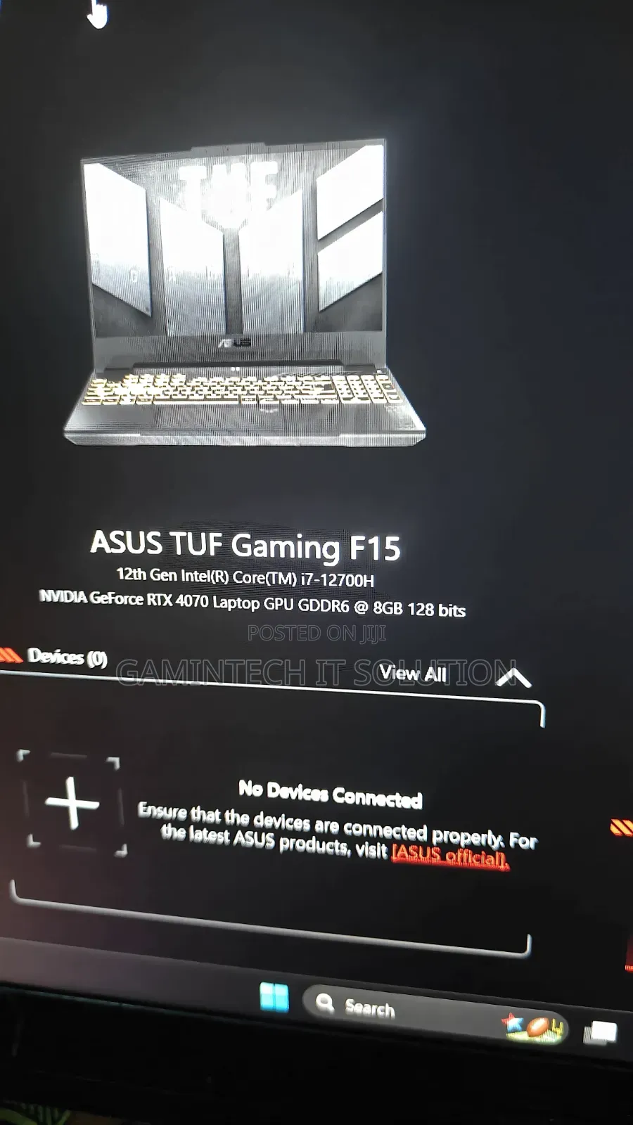 Laptop Asus TUF Gaming F15 16GB Intel Core i7 SSD 512GB