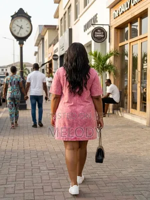 Acid-Wash Bow Mini Dress
