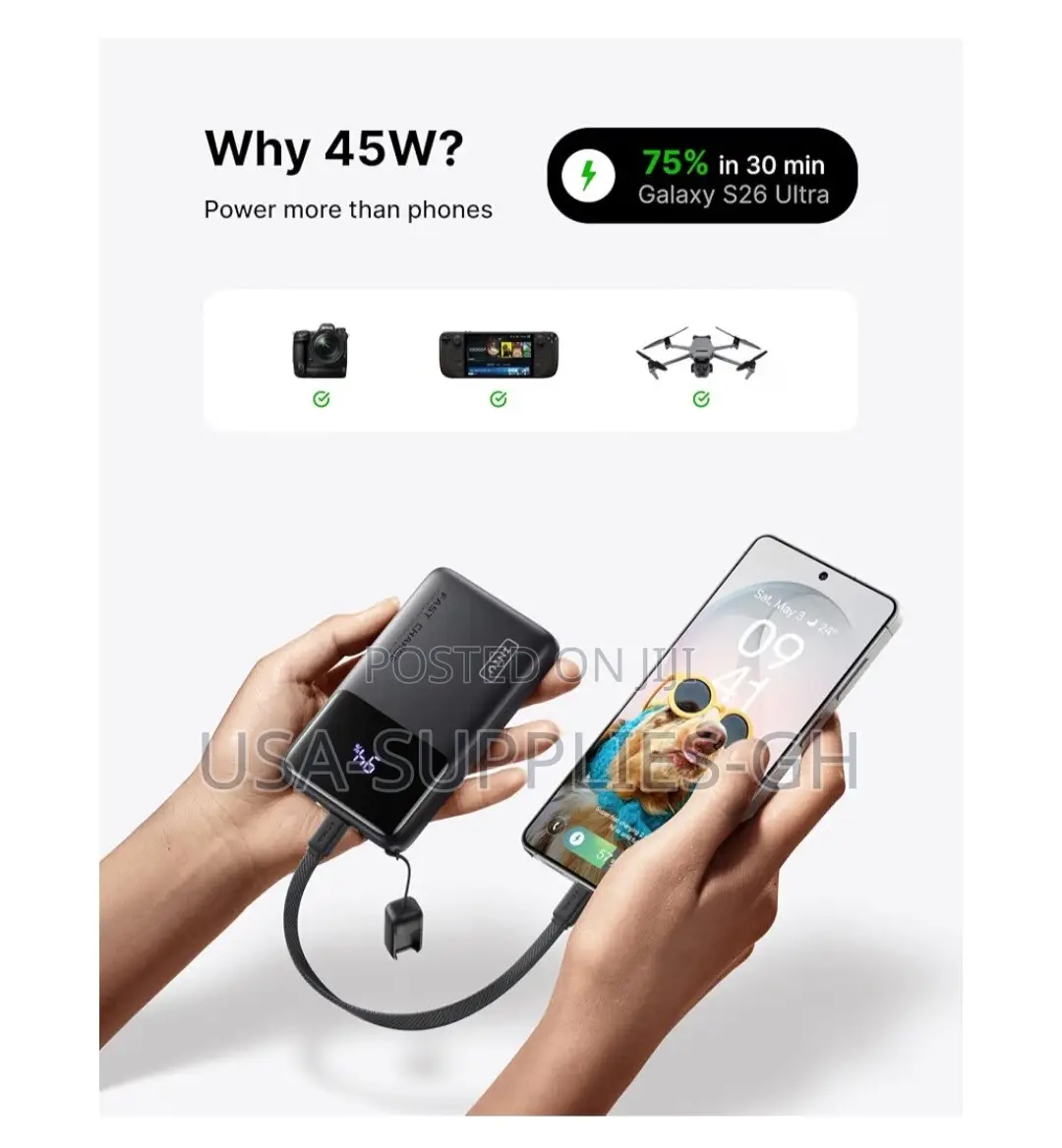 INIU 45W PD Power Bank, Compact 10000mAh Fast Charging From USA