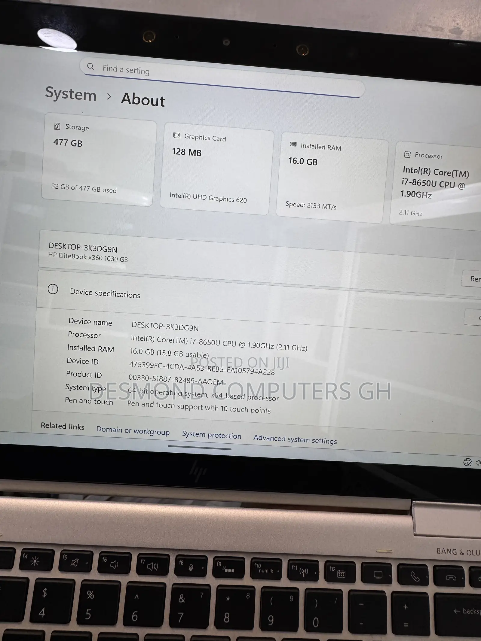 Laptop HP EliteBook X360 1030 G3 16GB Intel Core i7 SSD 512GB