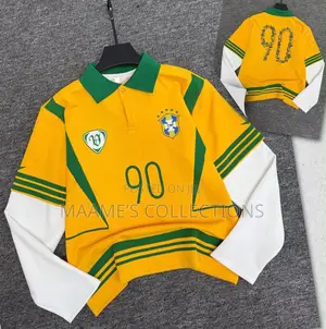 Men Women Long Sleeve Polo Sports Jersey – Stylish 90 Design