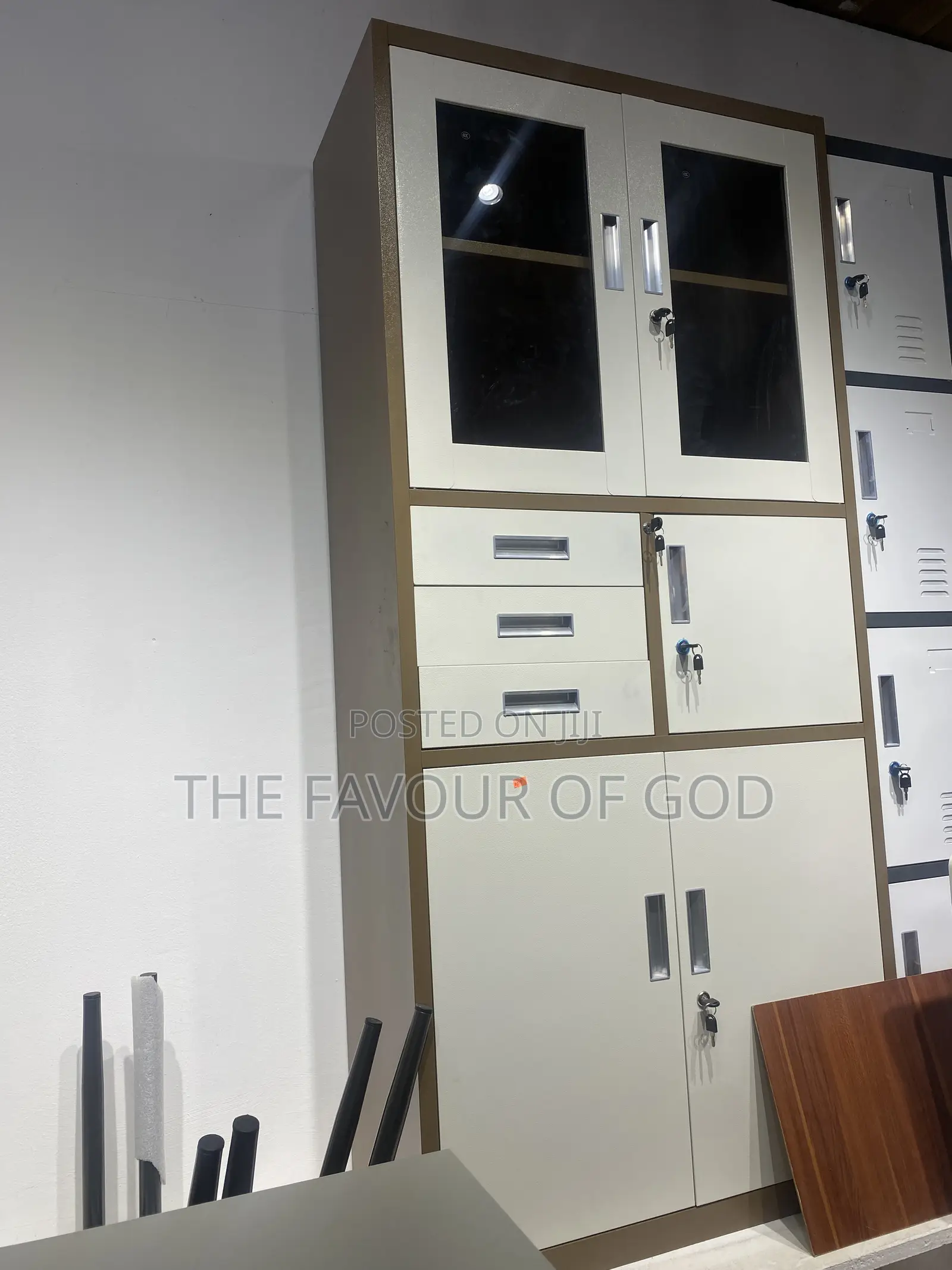 A Well Made Heavy Cabinet With Safe
