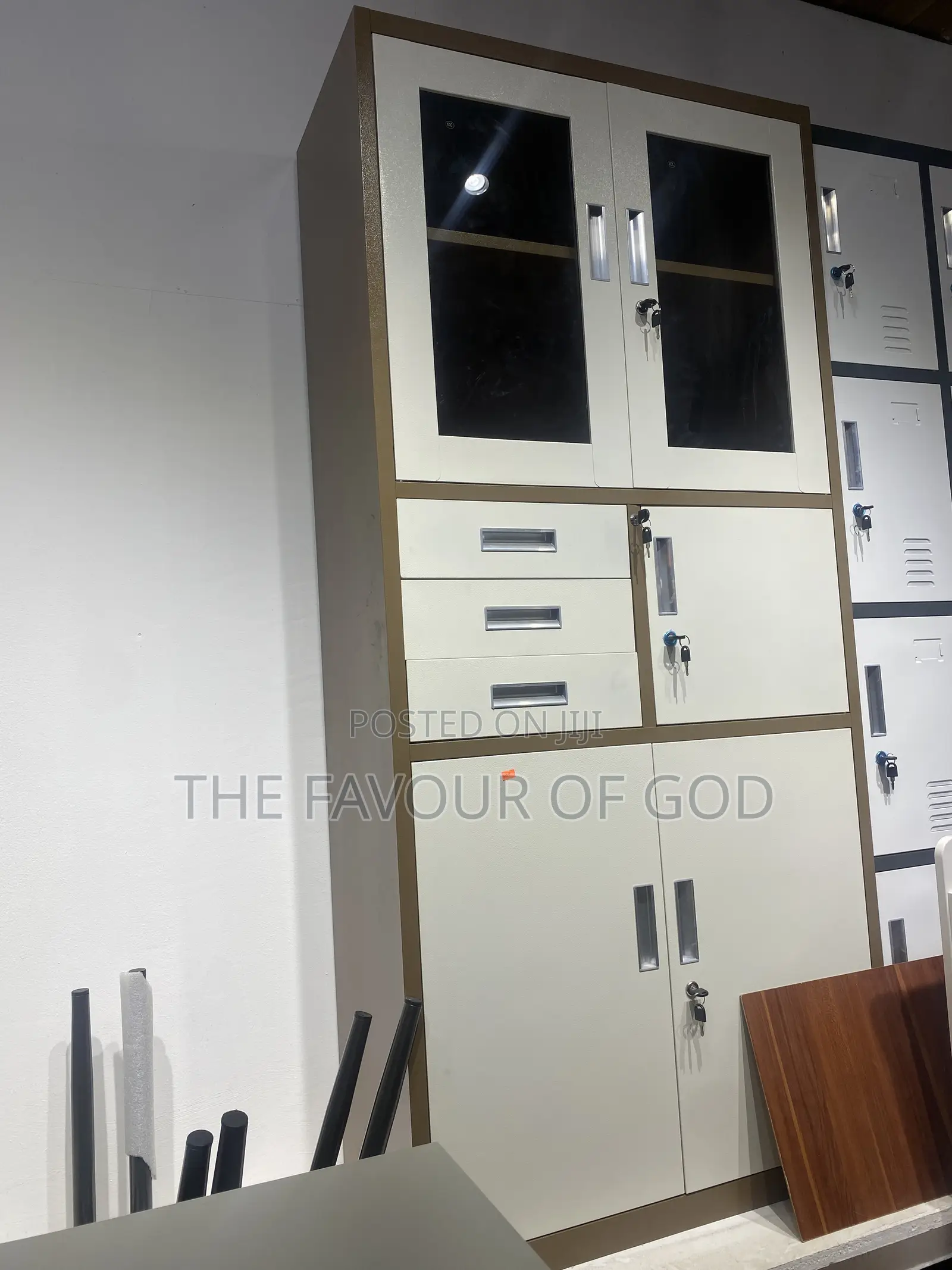 A Well Made Heavy Cabinet With Safe