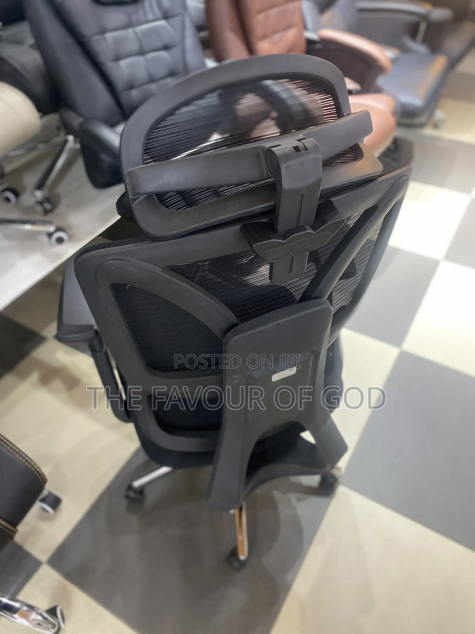 A Strong Black Ergonomic Swivel Chair