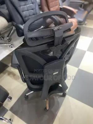 A Strong Black Ergonomic Swivel Chair