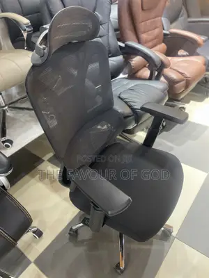 A Strong Black Ergonomic Swivel Chair