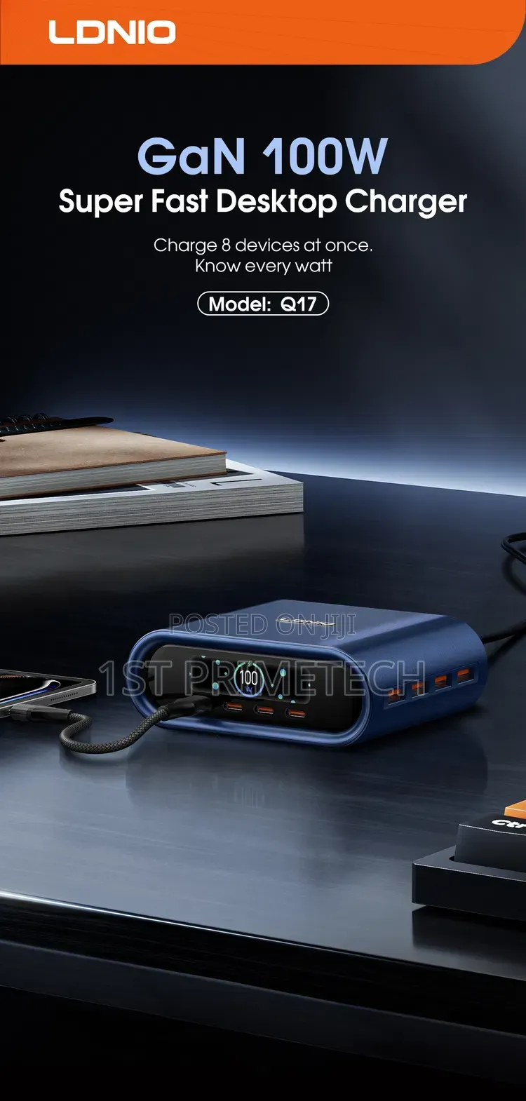 LDNIO 8 Port 100W Desktop Charger