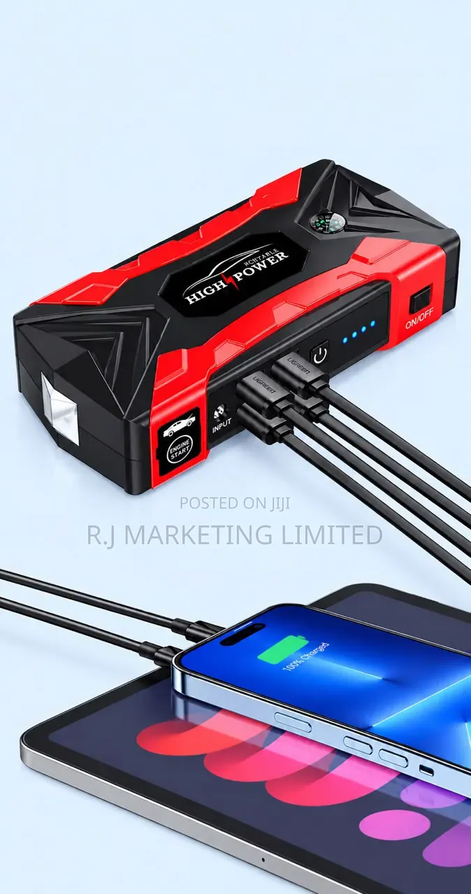 Car Jump Starter and Tire Pump Device HP.