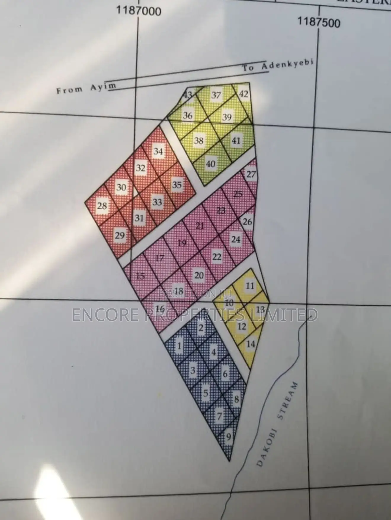 43 Plots of Well-Demarcated, Titled Land at Ayim, Aburi