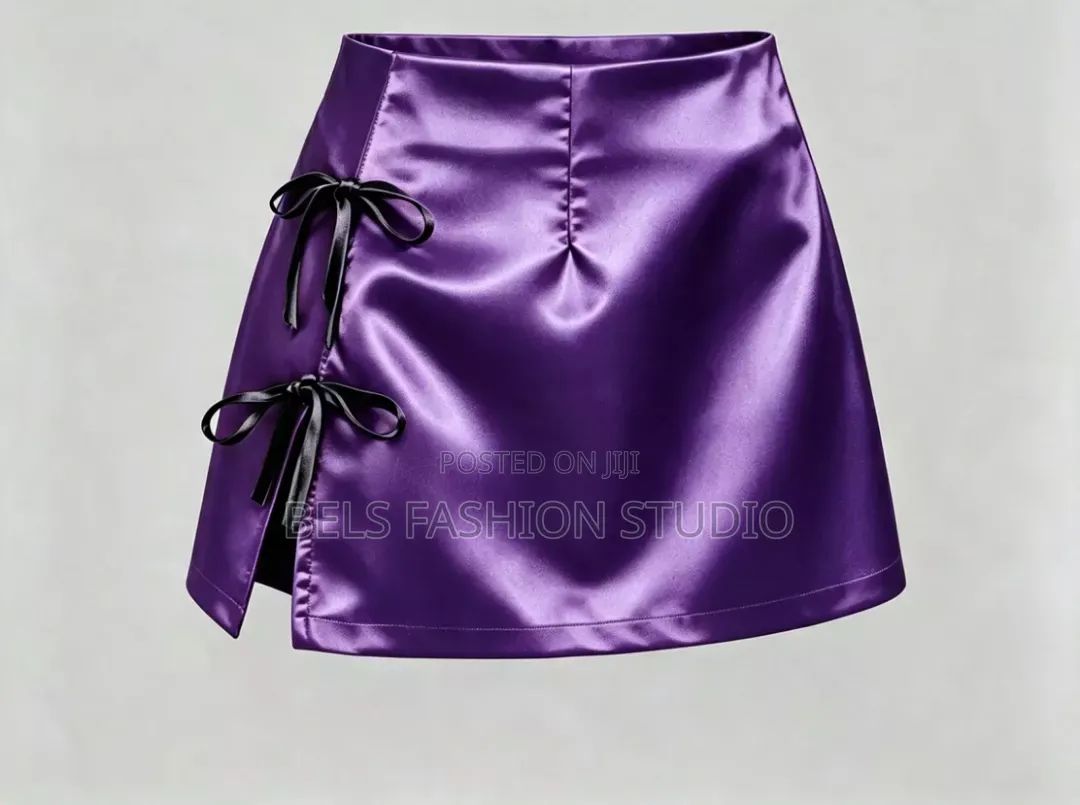 Women's Satin Side-Tie Wrap Mini Skirt -Multicolours