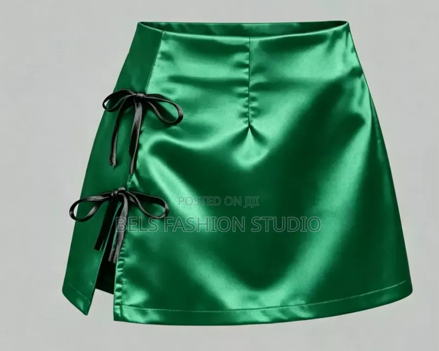 Women's Satin Side-Tie Wrap Mini Skirt -Multicolours