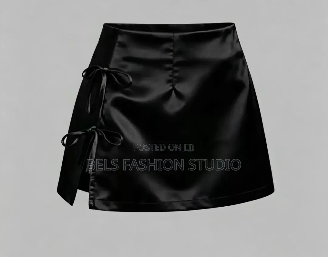 Women's Satin Side-Tie Wrap Mini Skirt -Multicolours