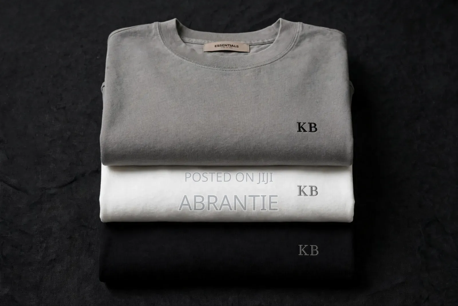 Men's Essentials T-Shirt Black - Original Cotton - Kwadaso Basics