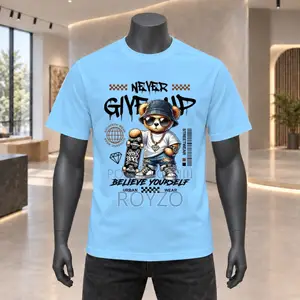 Original 100% Cotton, Bear Graphic Print T-Shirt, Men T-Shirts