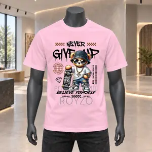 Original 100% Cotton, Bear Graphic Print T-Shirt, Men T-Shirts