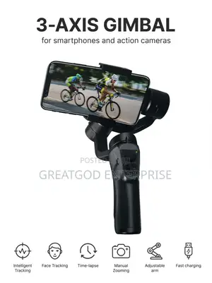 3-Axis Gimbal Stabilizer for Smartphones and Action