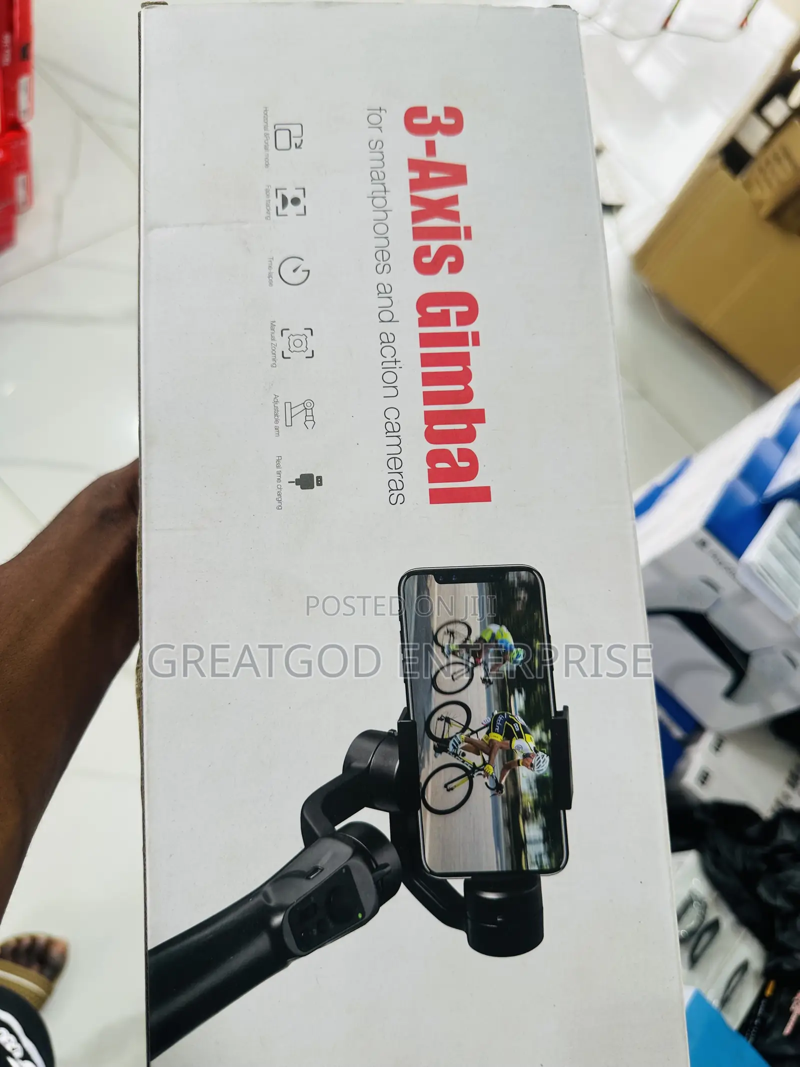 3-Axis Gimbal Stabilizer for Smartphones and Action