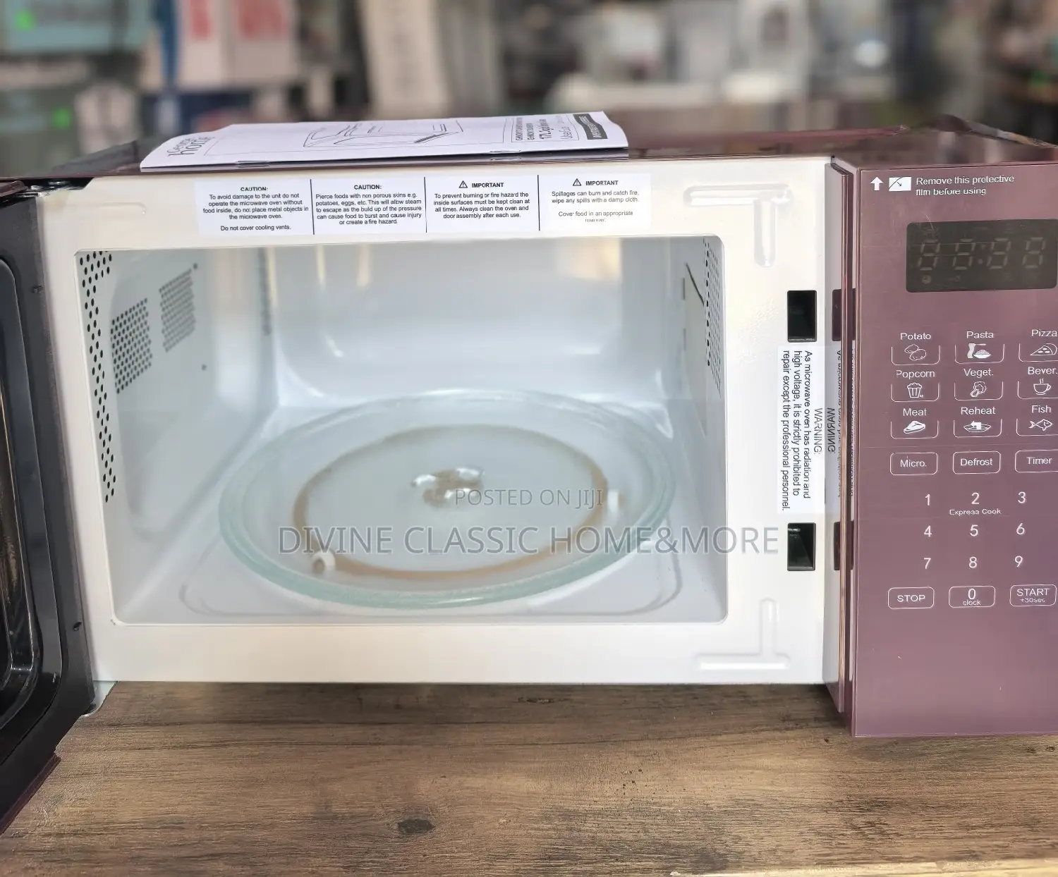 17lit Georgehome Digital Burgundy Microwave