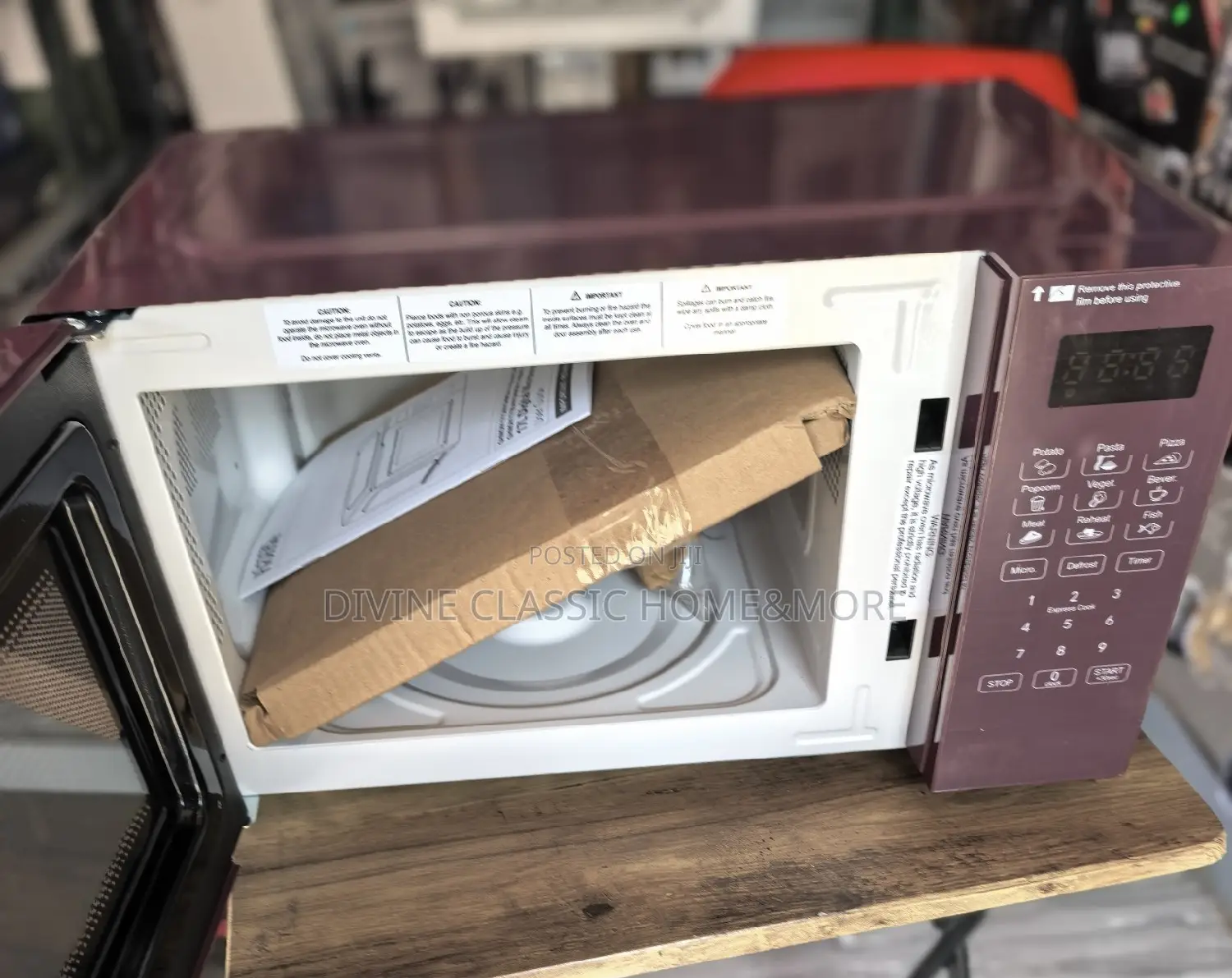 17lit Georgehome Digital Burgundy Microwave