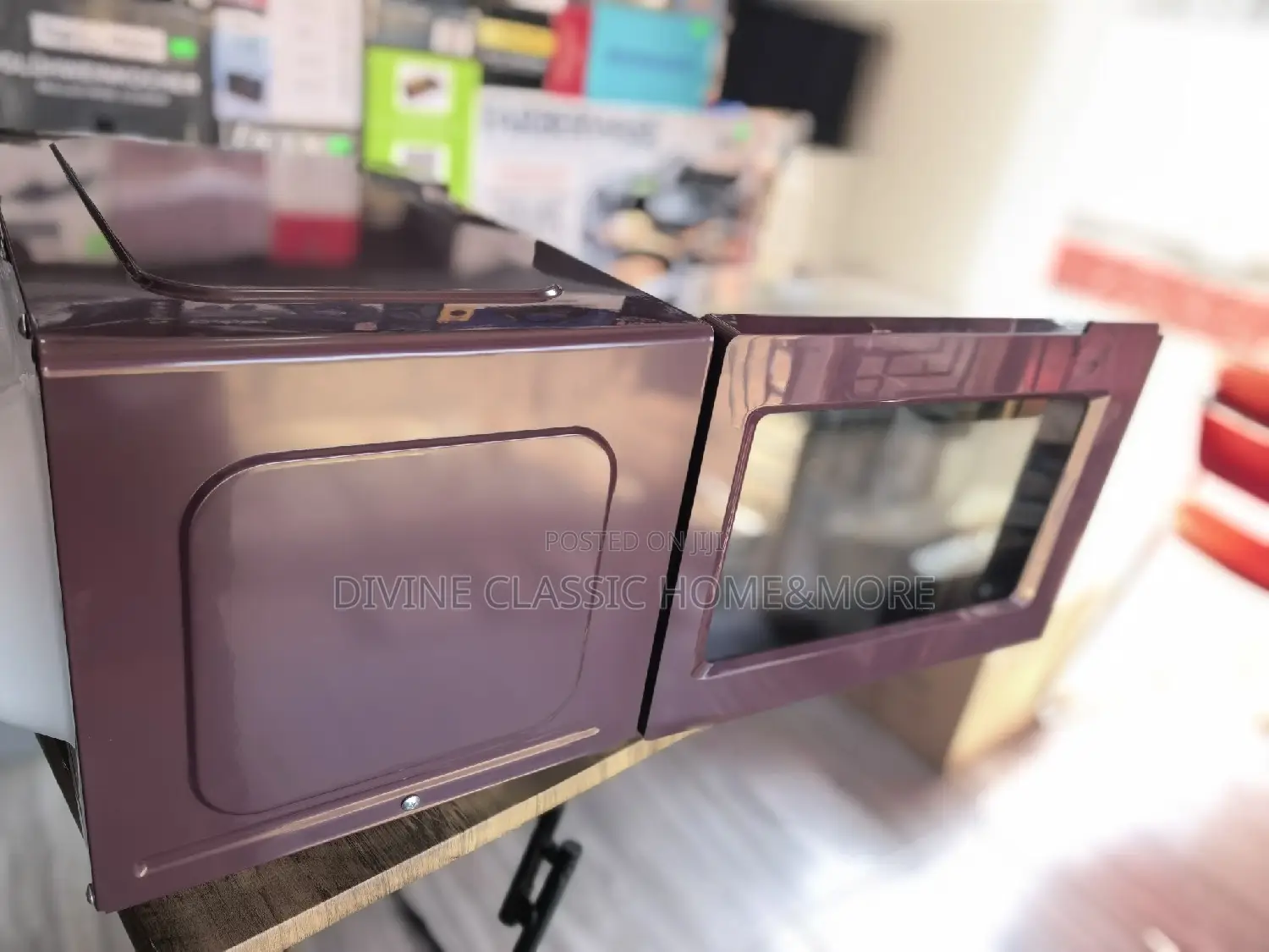 17lit Georgehome Digital Burgundy Microwave