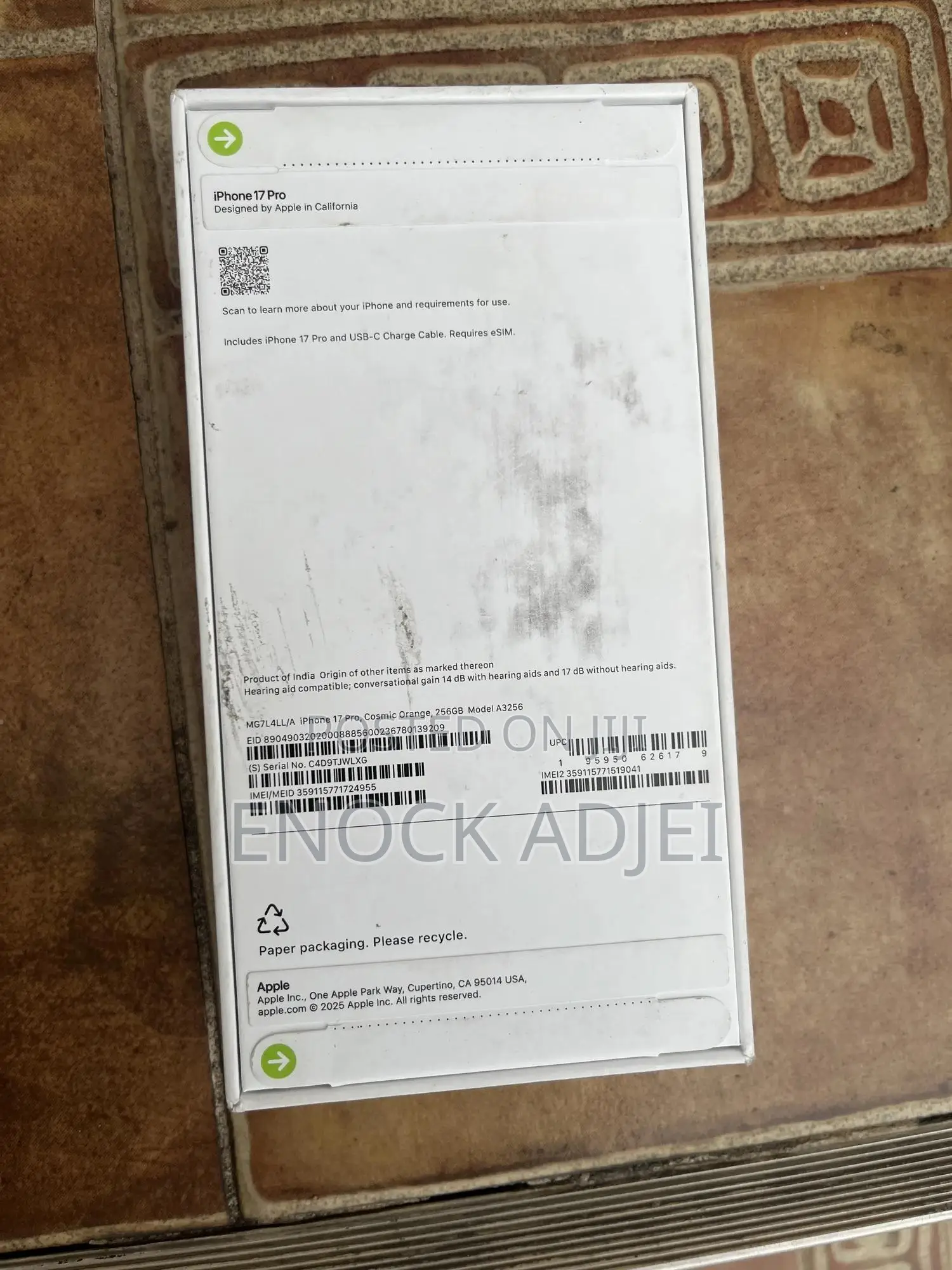 New Apple iPhone 17 Pro Max 256 GB Orange