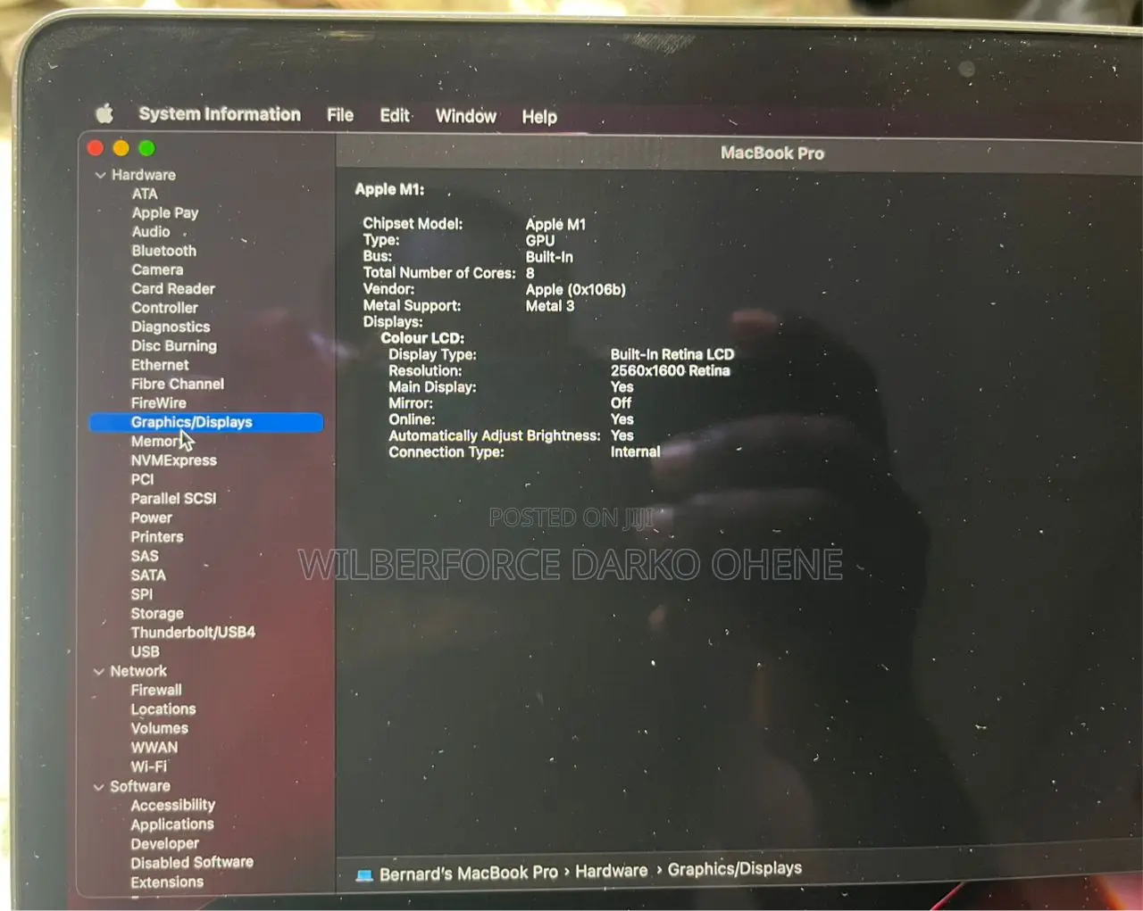 Laptop Apple MacBook Pro 2020 16GB Apple M1 Pro SSD 1T