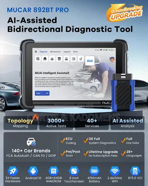 Mucar 892bt PRO AI Bi-Directional OBD2 Diagnostic Scanner (Topology)