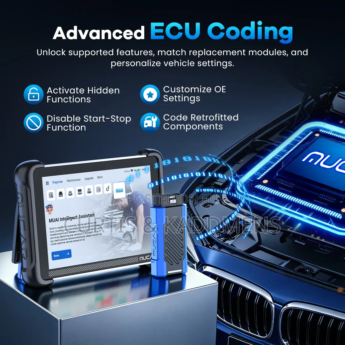 Mucar 892bt PRO AI Bi-Directional OBD2 Diagnostic Scanner (Topology)