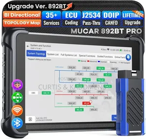 Mucar 892bt PRO AI Bi-Directional OBD2 Diagnostic Scanner (Topology)