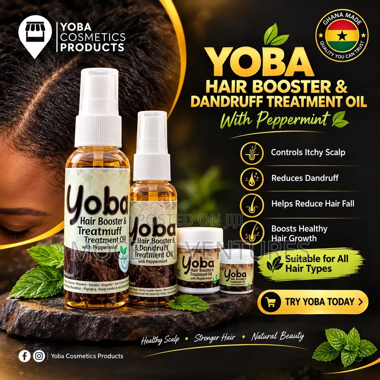 Yoba Hair Booster Dandruff Treatment Cream Oil