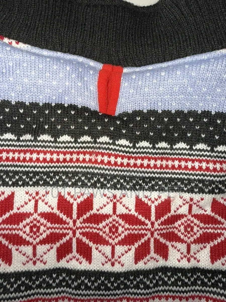The Humane Society Christmas Dog Sweater Large Red White Blue