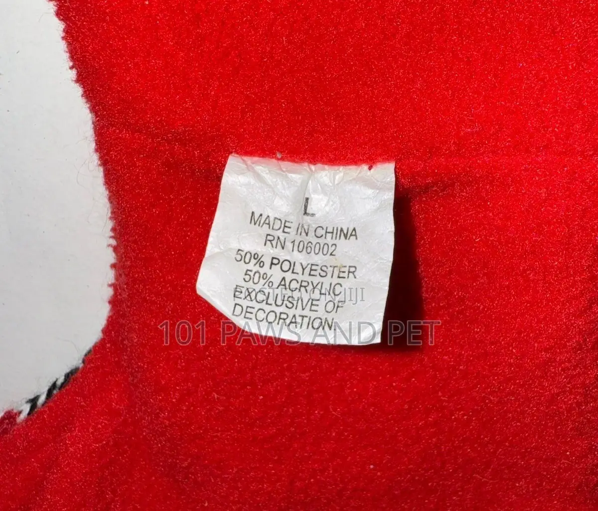 The Humane Society Christmas Dog Sweater Large Red White Blue