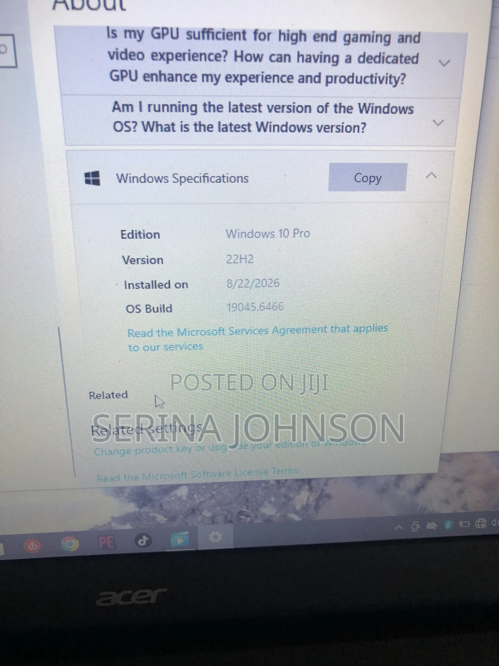 Laptop Acer Aspire E5-573 8GB Intel Core i3 HDD 320GB