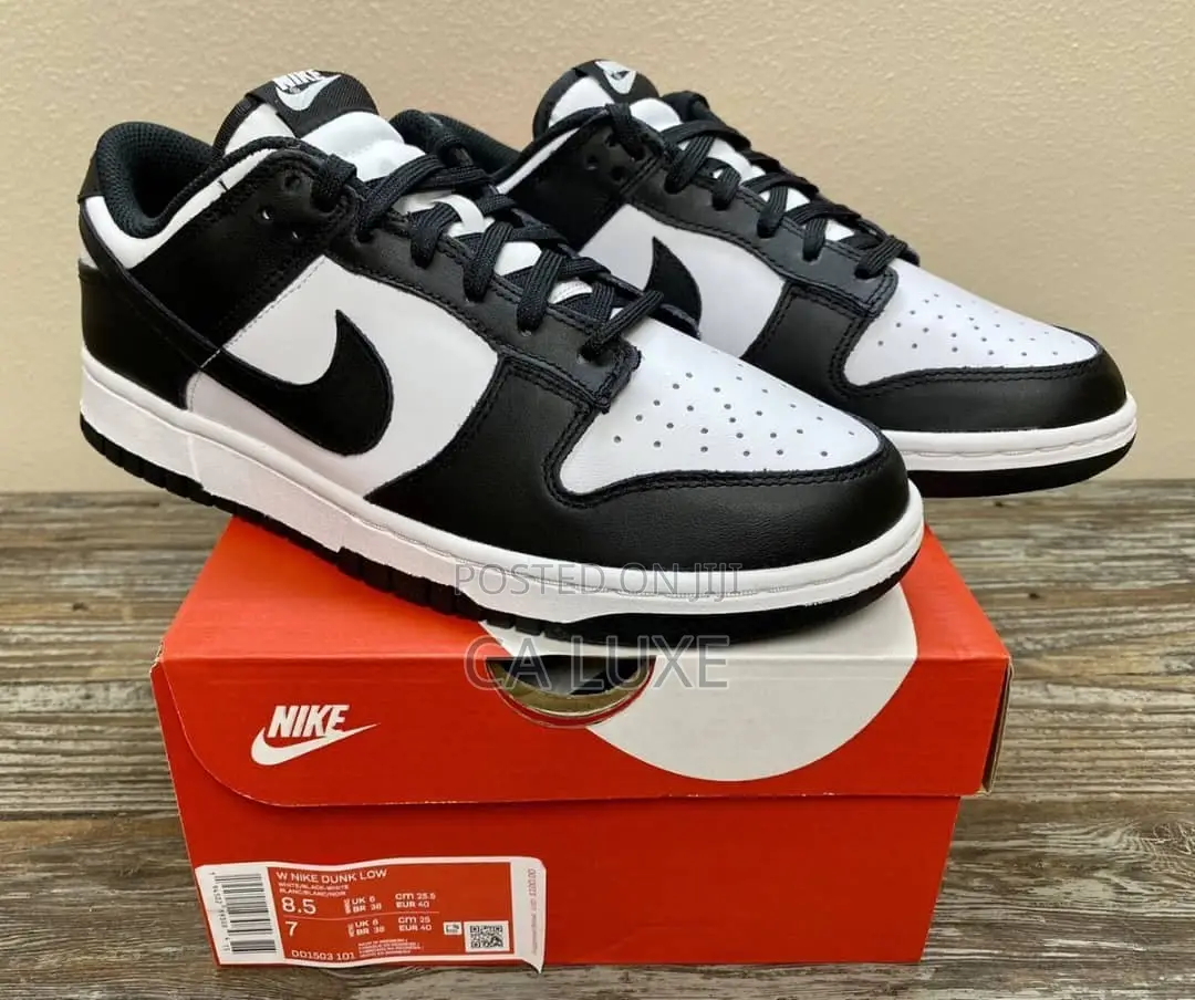 Black and White Nike Dunk Low Retro