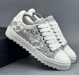 Numeris Atelier Cloud Grey and White Canvas Unisex Sneakers