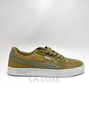 Puma G. Vilas Unisex Sneakers in Tan and Olive Suede